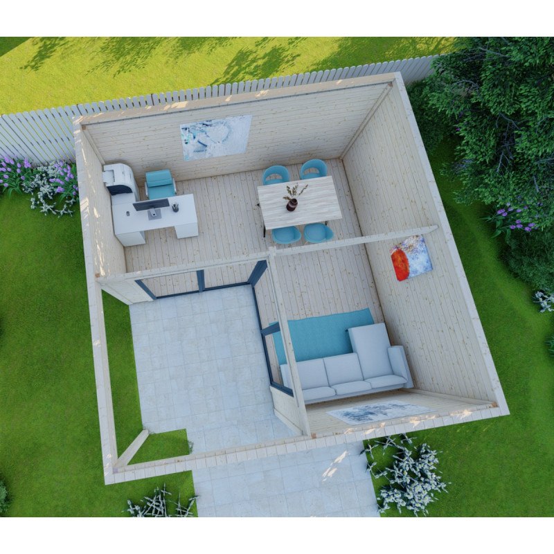 bureau-de-jardin-en-bois-massif-118m-madriers-40mm-traites-teinte-marron-gardy-sheltr – Image 9