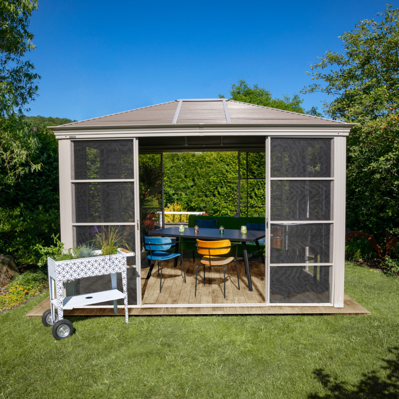 Pavillon Striano 362x427cm en aluminium et acier galvanisé avec moustiquaires – SOJAG – Image 9