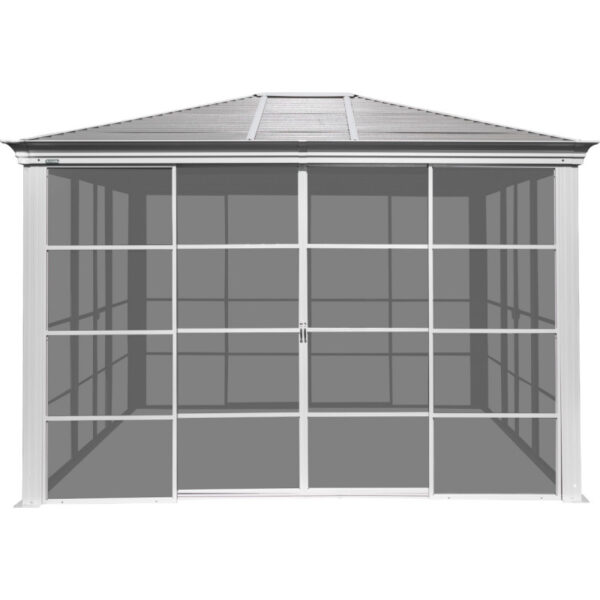 Pavillon Striano 362x298cm en aluminium et acier galvanisé avec moustiquaires – Image 15