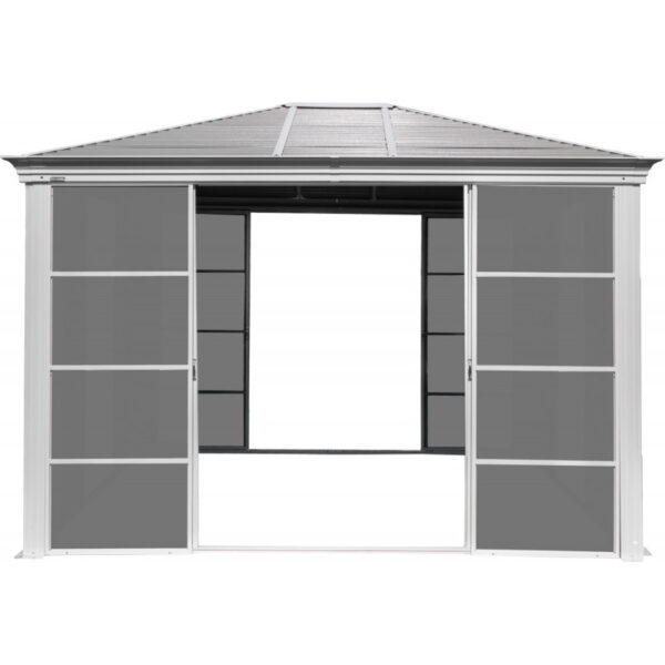 Pavillon Striano 362x298cm en aluminium et acier galvanisé avec moustiquaires – Image 16