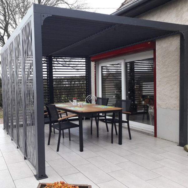pavillon-adosse-charlestone-309x502cm-en-aluminium-et-acier-galvanise-sojag – Image 3