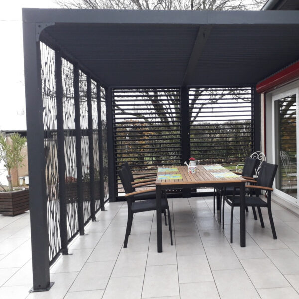 pavillon-adosse-charlestone-309x502cm-en-aluminium-et-acier-galvanise-sojag – Image 4