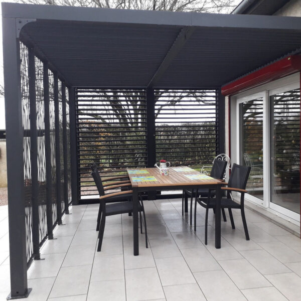 pavillon-adosse-charlestone-309x502cm-en-aluminium-et-acier-galvanise-sojag – Image 11