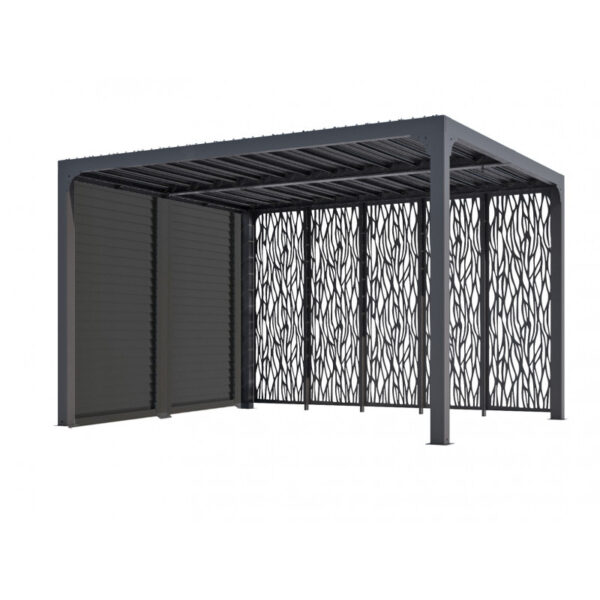 pavillon-adosse-charlestone-309x502cm-en-aluminium-et-acier-galvanise-sojag – Image 13