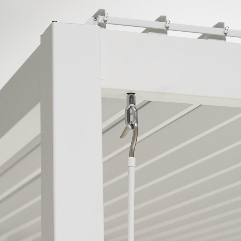 Pergola bioclimatique autoportante en alu blanc 3x3m Ombrea – Image 4