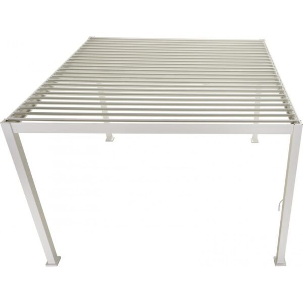 Pergola bioclimatique autoportante en alu blanc 3x3m Ombrea – Image 9