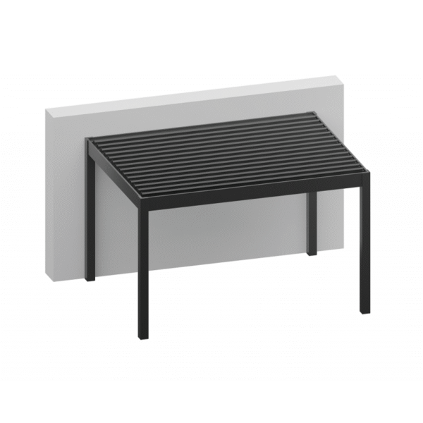 Pergola bioclimatique en aluminium gris anthracite 400x400cm – Image 8