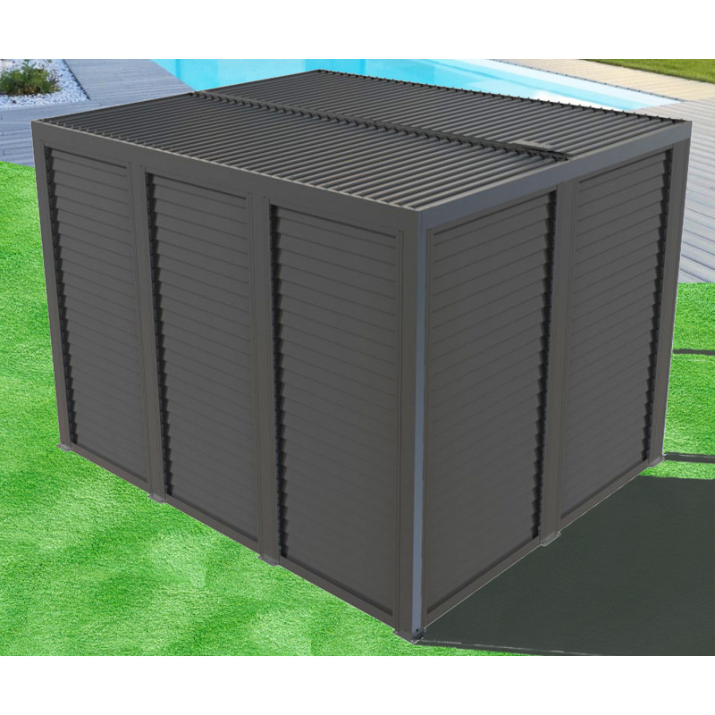 pergola-bioclimatique-alu-anthracite-1080m-toit-avec-lames-alu-ventelles-cote-3m-5-panneaux-moucharabieh-brita – Image 4