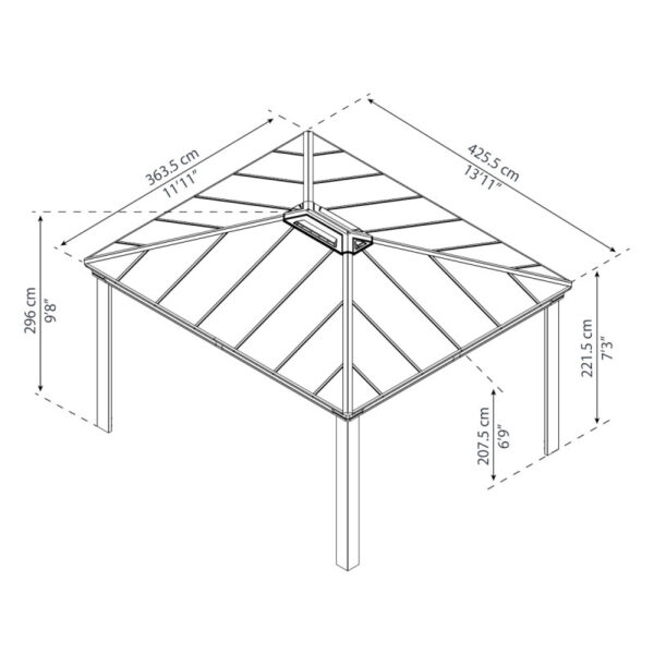 pergola-bioclimatique-aluminium-anthracite-1080m-toit-avec-lames-ovales-5-panneaux-moucharabieh-gris-pour-cote-360m-habrita …. – Image 9
