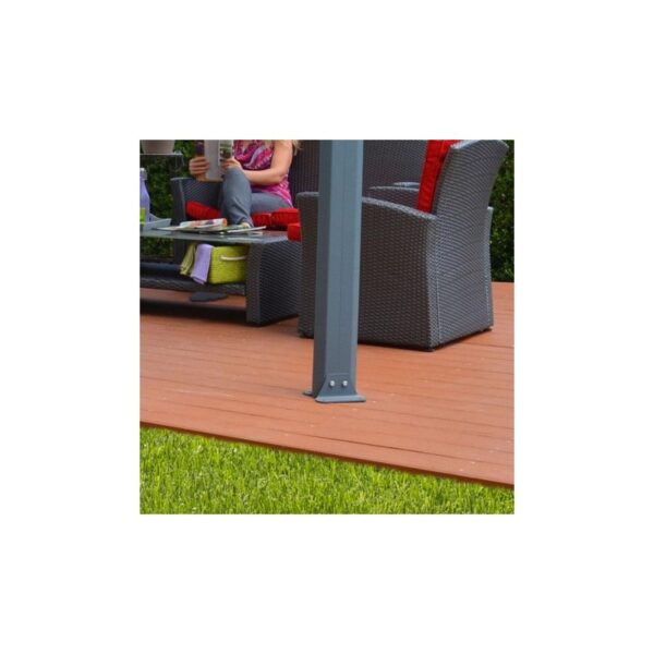 Tonnelle de jardin 3,6×3,6m en alu gris anthracite et polycarbonate – Image 10