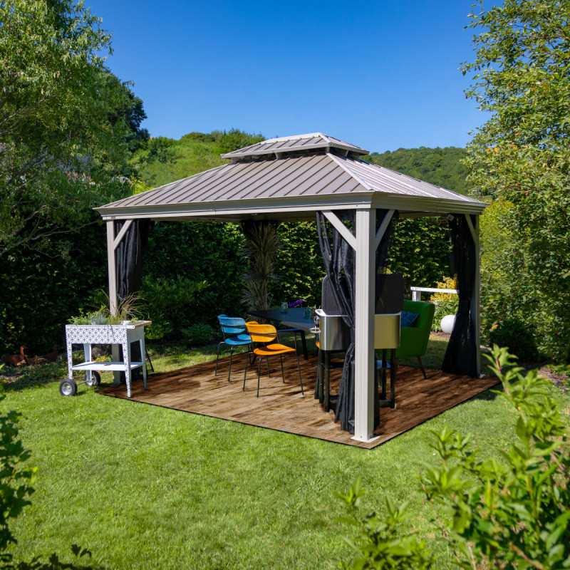 Tonnelle de jardin messina 298x363cm en aluminium thermolaque – Image 5