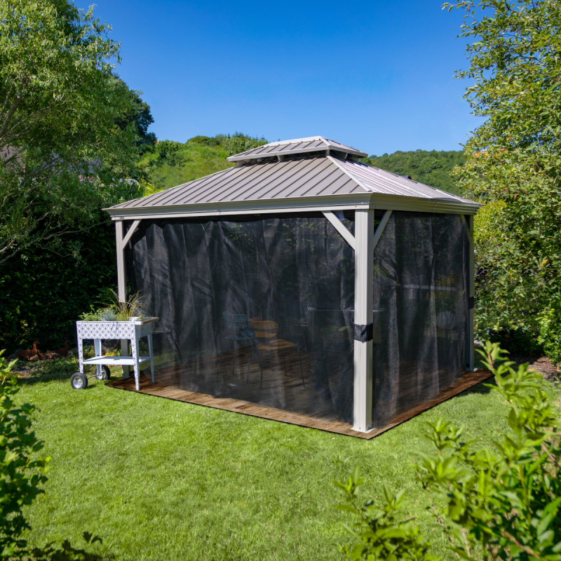 Tonnelle de jardin messina 298x363cm en aluminium thermolaque – Image 3