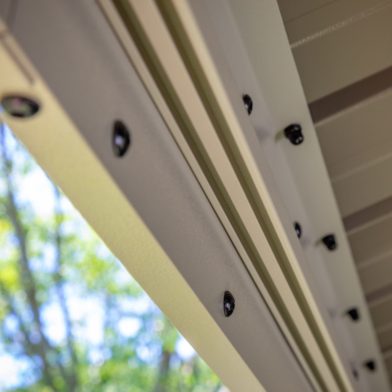 Tonnelle de jardin Messina 298x363cm en aluminium thermolaqué champagne– SOJAG – Image 6